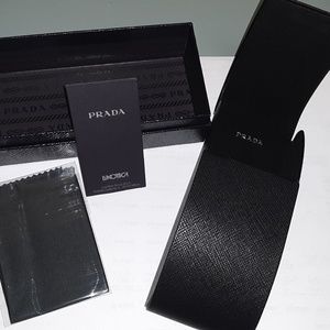 Black Prada sunglass case